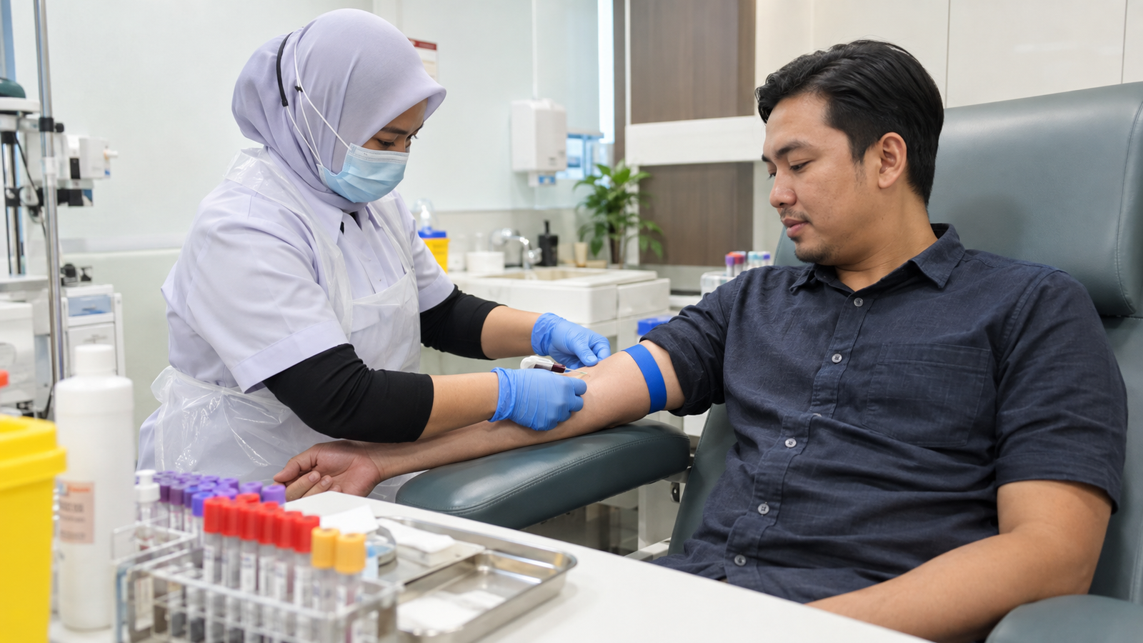 IgE blood test at U.n.i Klinik Sandakan